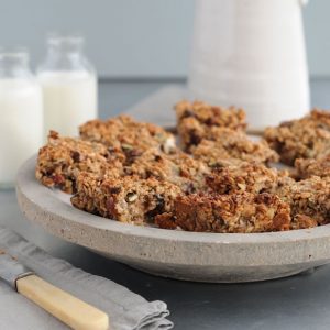 Banana and peanut butter flapjacks