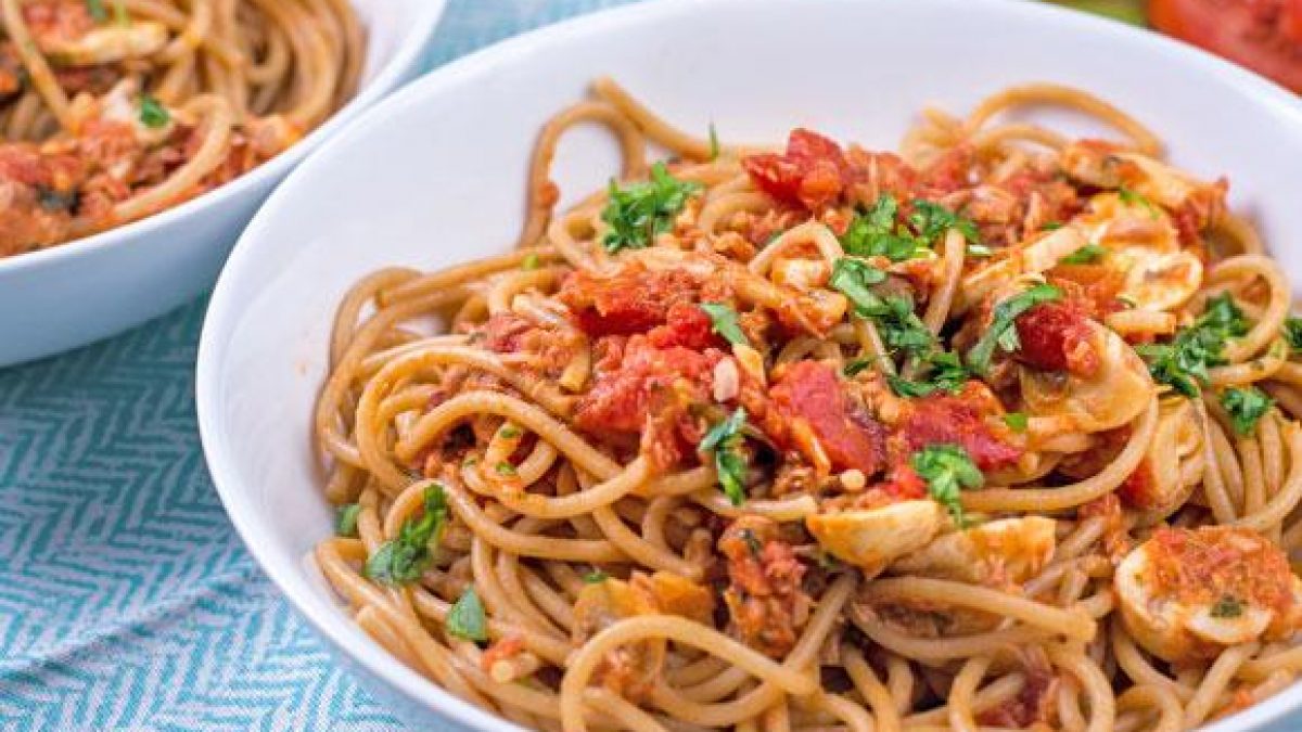Spaghetti Tuna Bolognese World Cancer Research Fund