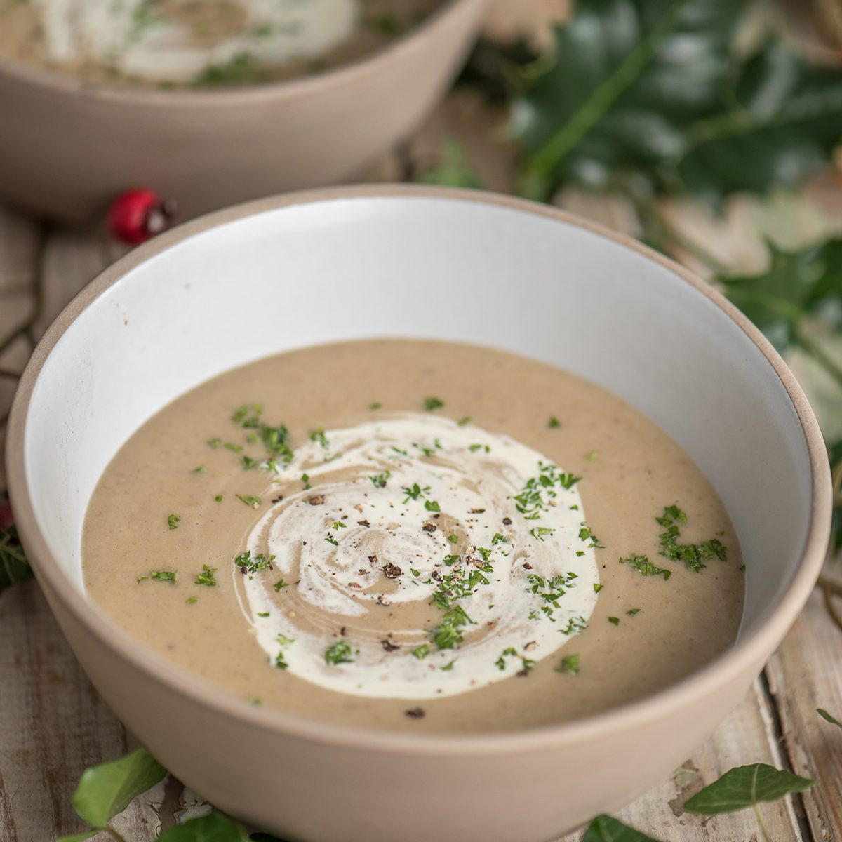 Roast chestnut soup World Cancer Research Fund